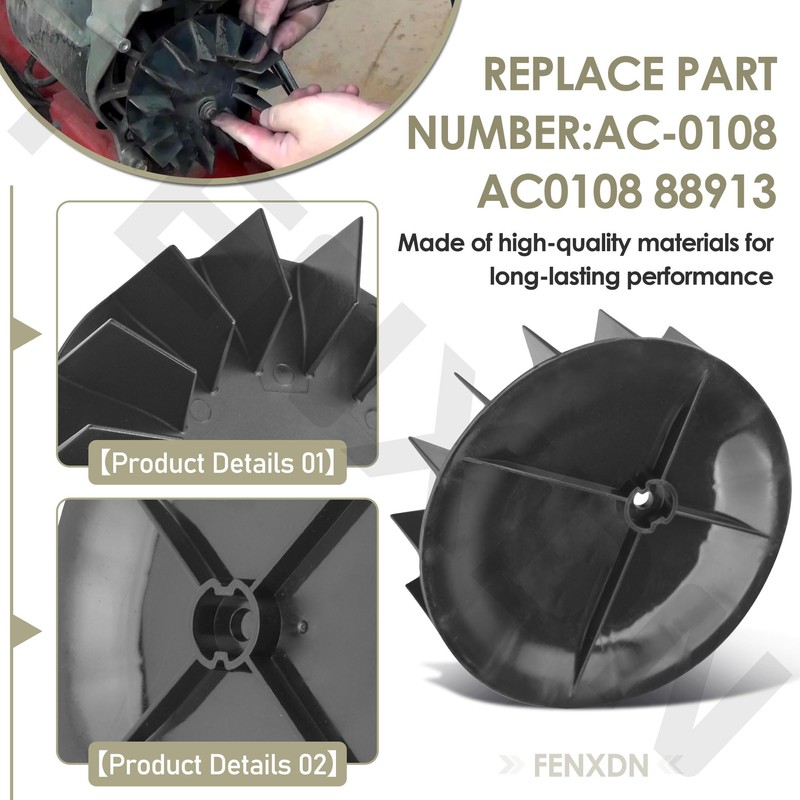 AC-0108 Air Compressor Fan 5.75" OD Replacement for Craftsman DeVilbiss