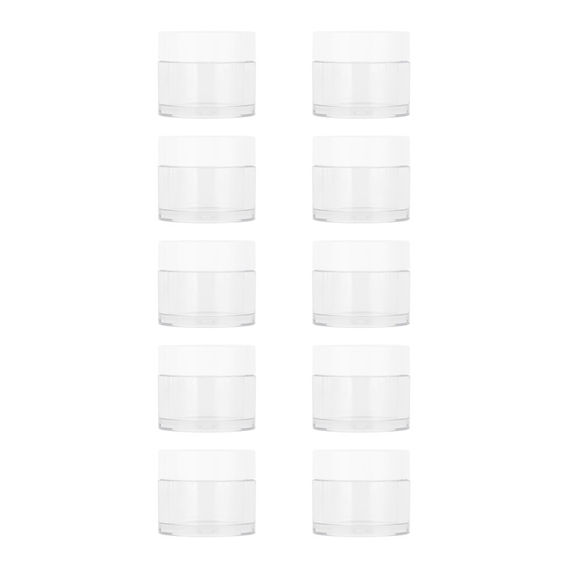 10Pcs 20g Round Empty Container Jar Refillable for Cream Cosmetic