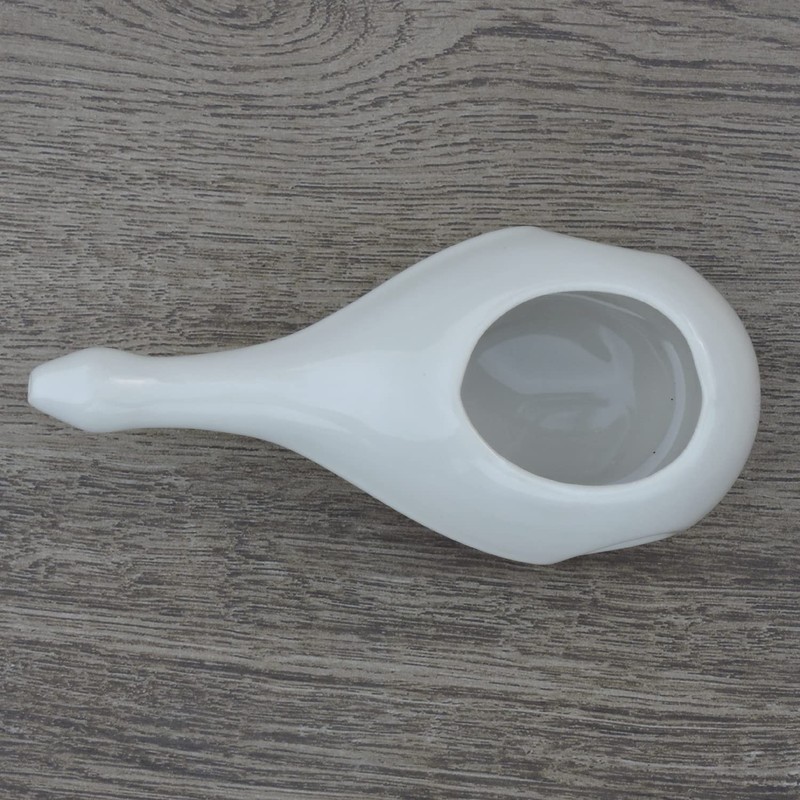 HealthGoodsIn Ceramic Neti Pot, Dishwasher Safe, for Nasal Cleansing +