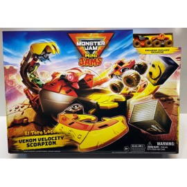 Hot Wheels Monster Jam El Toro Loco Venom Velocity Scorpion Playset with Mini Trucks