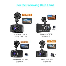 Car Dash Cam Mount bracket for ORSKEY TOGUARD Claoner YUNDOO Dash Cam, Easy to Install and Use Strong Suction Power Removeable Suction Cup 2 pcs