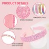 FloralGrace Pack of 4 Glitter Headbands for Girls, Sparkling Sequin