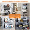 Magnetic Grill Caddy with Bins, BBQ Tool Organizer with Paper