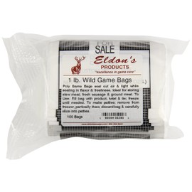 Eldon's Sausage and Jerky Supply 100 Piece Wild Game Poly Meat Bags, 0.670 Pound