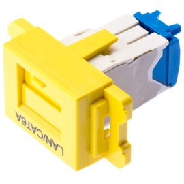 Panduit Corporation Cat6A JIS Plate Jack Kit, Yellow, JAOSSP6ATGYL
