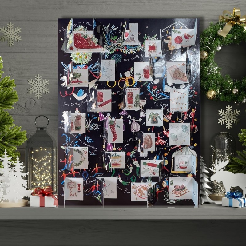 Traditional Advent Calendar 12 Days Of Christmas Xmas Advent Calendar