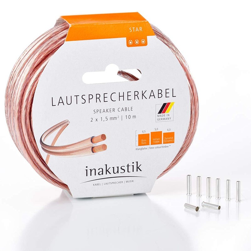 inakustik 003021010A Speaker Cable 10 m Transparent 2 x 1.5