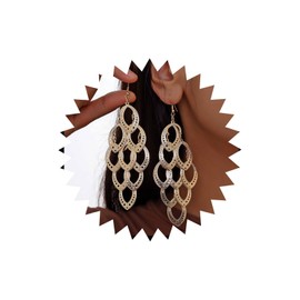 Inateannal Boho Layered Filigree Leaf Drop Earrings Gold Leaf Chandelier Earring Long Hollow Leaf Earrings Metal Leaf Tassel Drop Earrings Lightweight Leaf Hook Earrings Jewelry for Women and Girls