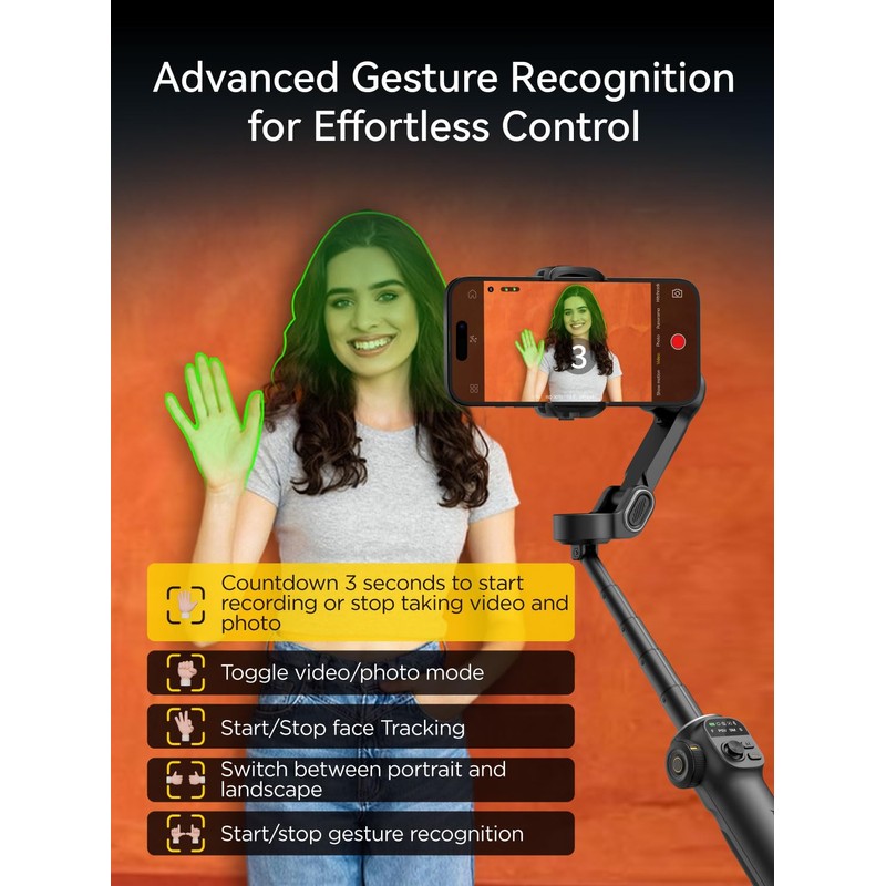 Gimbal Smartphone Stabilizer (Black)