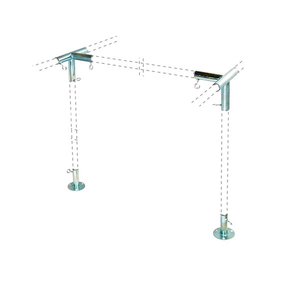 Square Booth Leg Extension Fittings for Flat Top Canopy and