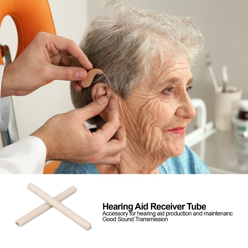 10pcs Hearing Aid Receiver Tubing Professional FKM Hearing Aid Straight