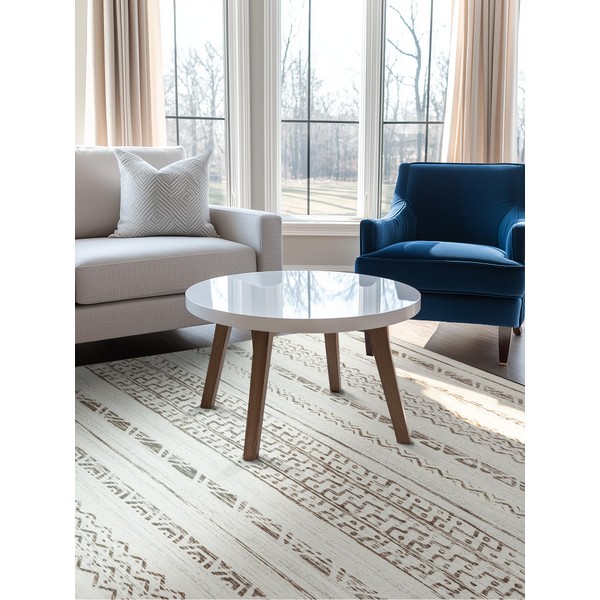 SUAVE RUGS Area Rug, Washable Southwestern Design, Beige and Brown,