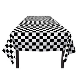 Boland BOL44755 Table Cloth Chequered Flag for Racing Rectangular Plastic