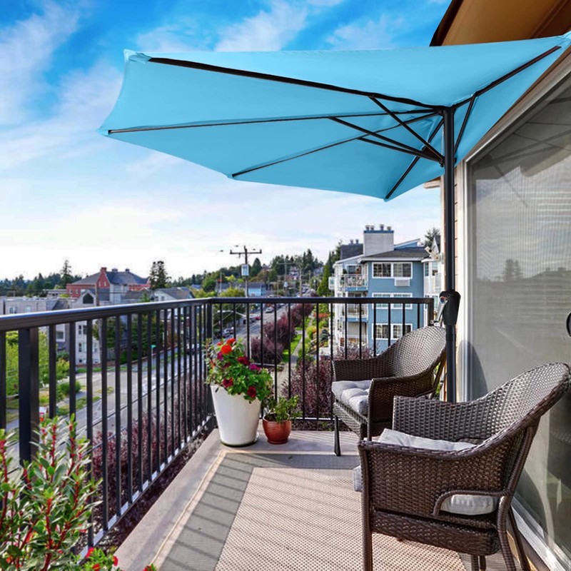 ABCCANOPY Patio Umbrella 9FT - Outdoor Half Umbrellas for Patio,