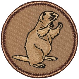 Prairie Dog Patrol Patch - 2" Diameter Round Embroidered Patch (Hook-Fastener)