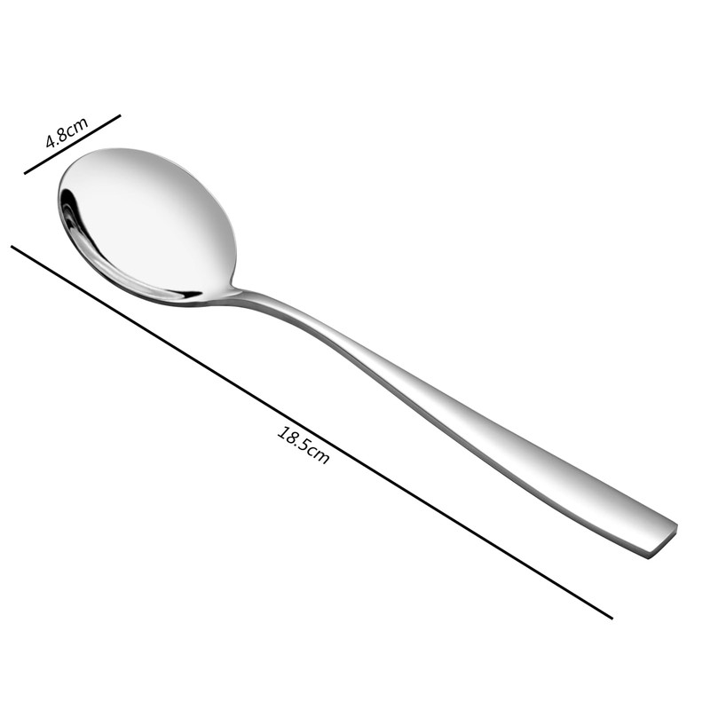 Annkky 12 Pieces Round Spoon, Stainless Steel Round Table Spoons