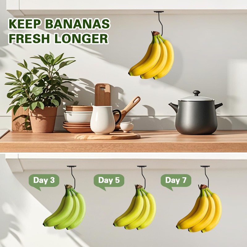 Ticway Banana Hanger Hook – Space Saving Banana Holder Hanger