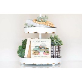 Twisted R Design Flower Market Truck Spring Flowers Handmade Wood Mini Small Sign