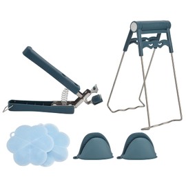 Cooking Tongs, Stainless Steel Hot Plate Gripper, with PP Handle Anti Scald Dish Clamp Stainless Steel Plate Lifter Hot Dish Clip