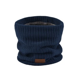 NovForth Calentador de cuello de invierno para hombre, bufanda de cuello para mujer, bufanda de forro polar para hombre, bufanda gruesa a prueba de viento, Azul marino (navynavy), Talla única