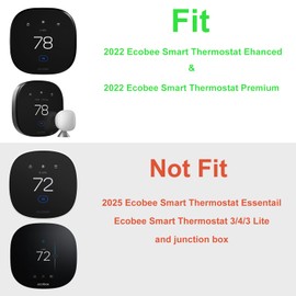 Wall Plate Cover for 2022 Ecobee Smart Thermostat Premium & Enhanced, White