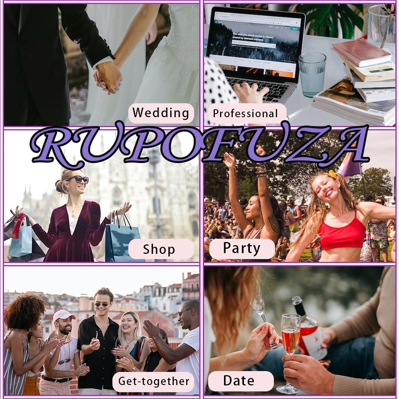 RUPOFUZA Red Press on Nails Medium,Nails Press on Solid Colour
