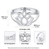 ChicSilver 925 Silver Women's Ring Lotus Ring Summer Flower Ring