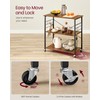 VASAGLE Kitchen Shelf on Wheels, Serving Cart with 3 Shelves,