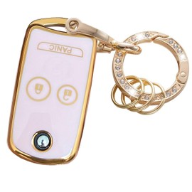 TAPAYICA For Acura Key Fob Shell Remote Key Fit for Acura MDX Acura RDX Acura TL Acura TSX Acura ZDX Honda Accord (3 Buttons Pink-Gold), Small