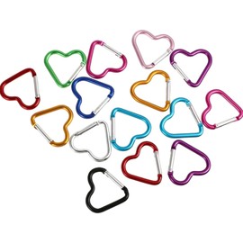 THJOPOKEEL 15 Uds Mosquetón En Forma De Corazón Gancho para Llave Clip Mosquetón Clip Llavero Clips para Mochila Clip De Metal Caribeener Clips Gancho Clips Llavero Clip Ganchos