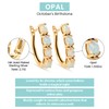 TJC Opal Hoops Hoop Earrings for Womens and Girls in