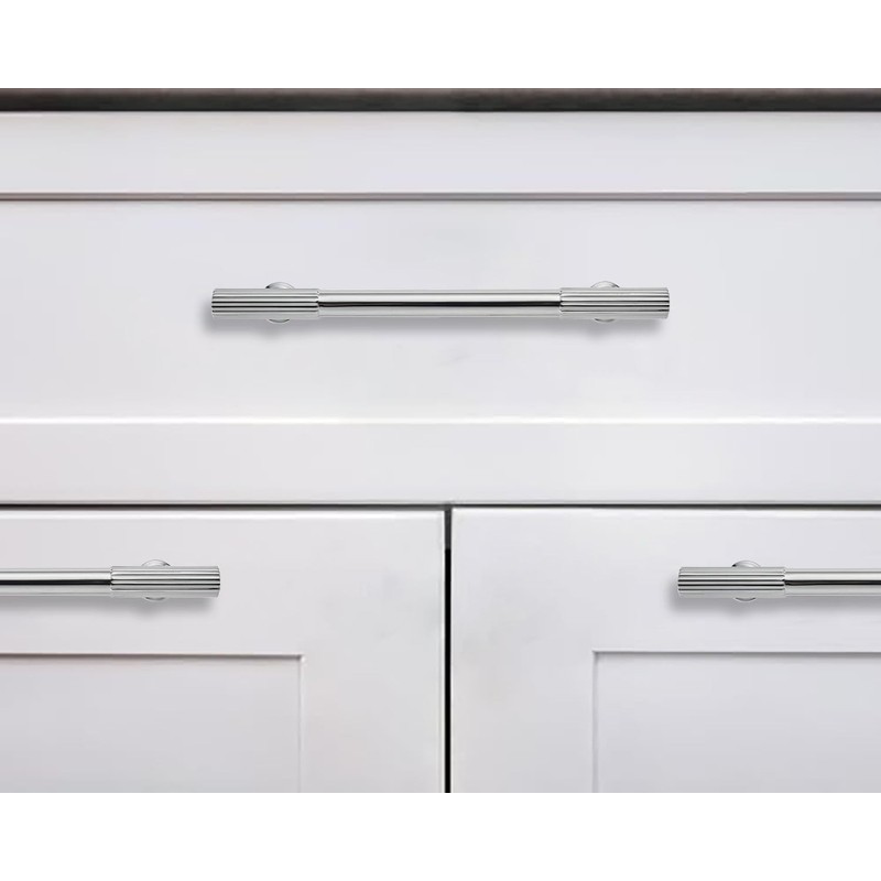 khtumeware 3 Inch Hole Center 5 Pack Polished Chrome Heavy