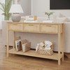ELYKEN 51.2" Entryway Table with 3 Rattan Drawers, Boho Console