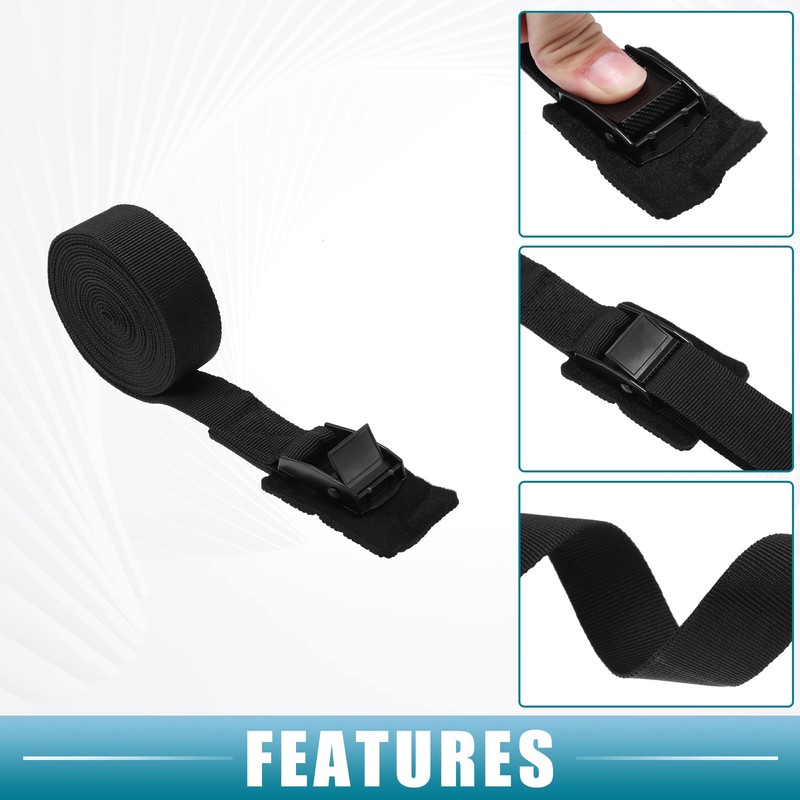 X AUTOHAUX Car Adjustable Cam Buckle Tie Down Strap 19.69ft