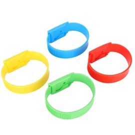 Yctze 4Pcs Multicolor Cattle Identification Tape, Cow Feet Ring for Livestock, Farming Leg Bands for Cows