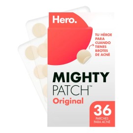 Hero Parches para Acn Mighty Patch, Caja con 36 Piezas. Absorben las Impurezas en 6 a 8 Horas. Fciles de Usar y No Contienen Medicamento. Probados... 
