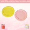 FixItRight 2pcs Ice Cream Containers Silicone Lids (Pink & Yellow)
