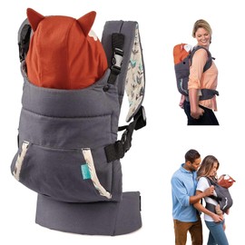 Mochila Portabebe,DEKITA Cangurera para Bebé para Bebé Ergonomico,Portabebé Asiento de Cader con Asiento de Cadera，Ajustable,Hasta 30 kg, para Bebés Niños Pequeños Recién Nacido 0-36 Meses