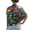 Use4 Lovely Color Music Note Chiffon Silk Long Scarf Shawl