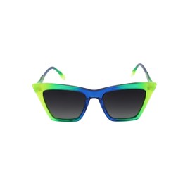 Zealous Sensual Sunglasses | Chic Cat-Eye Shades for Women | Your Ultimate Fashion Statement (Blue-Green with Black lens)