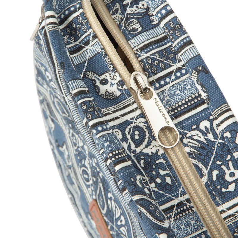 Malirona - Bolso bandolera de lona para mujer, diseño floral,