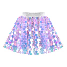 Sunny Fashion Girls Skirt Purple Mermaid Sparkly Sequin Tutu Party Ballet Dance 9-10 Years
