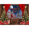 LYCGS 7X5FT Christmas Backdrop Santa Claus Photo Background Winter Snow