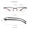 LifeArt Alloy Semi-Rimless Reading Glasses,Blue Light Blocking Glasses, Anti Eyestrain,