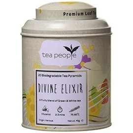 Tea People Divine Elixir, 20 Tea Pyramids in Tin Caddy