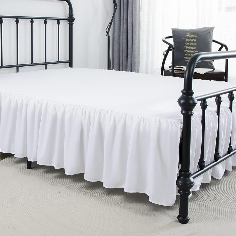 xuan dian Bed Skirt Full Size Ruffled Bed Skirts with