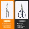 Lost Deer Kitchen Scissors with Metal Handles for Chicken, Poultry,