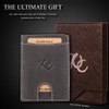 UC Leather Company Money Clip Bifold Wallet, Full-grain Leather, RFID