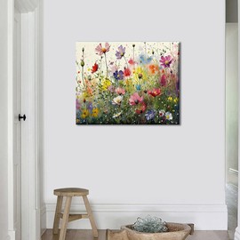 TISHIRON DIY Painting by Numbers Kits Ink Style Flower Oil Painting for Kids Paint by Number for Adults Beginner Canvas Arts Crafts for Home Decor 16 x 20 inch