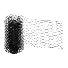 uxcell Chicken Wire, 6 x 118 Inch Floral Wire Netting Iron Hexagonal Mesh Netting Poultry Plant Protector for Flower Arch Decor Garden Fence DIY Craft Floral Arrangement, Black